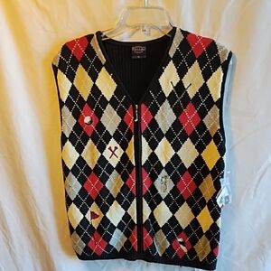 Fairway  knit Argyle golf vest size XL